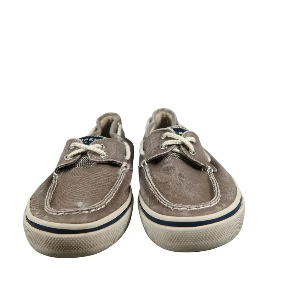Sperry Boat Shoes Mens 9.5 Halyard 2 Eye Sneakers Canvas Moc Casual Round Toe